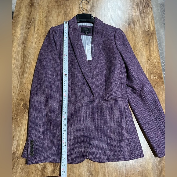 Best Price New Herringbone Chevron Parke Wool Blazer lavender luxury wool - Picture 7 of 7